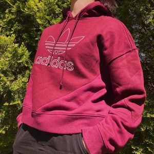 maroon adidas hoodie